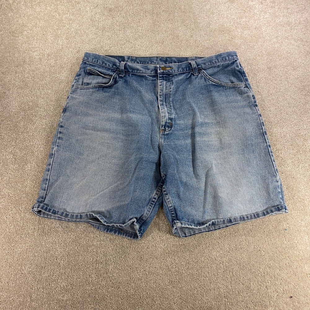Wrangler Denim Shorts Mens 40 Light Wash Relaxed Fit Preppy Outdoor